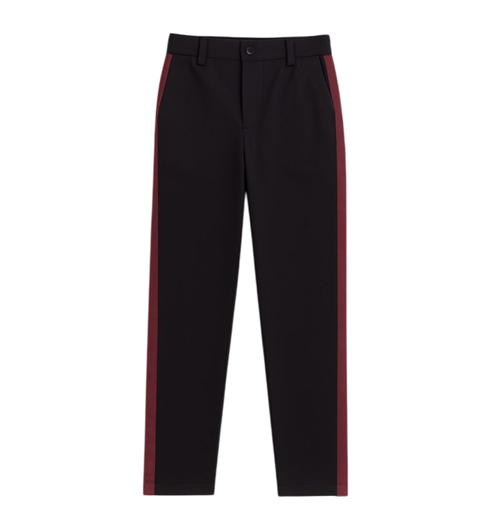VF BLACK TROUSER MAROON STRIPE